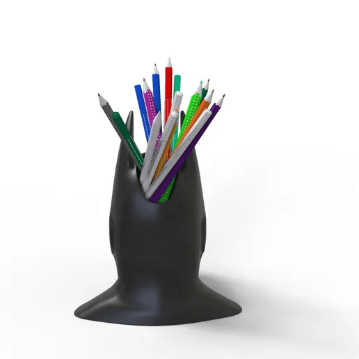 Pot à crayons inspiré de Batman | Organisateur de bureau Dark Knight