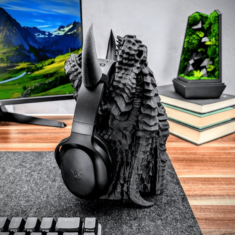 Dragon Mouth Headphone Stand | Fantasy Gaming Desk Holder