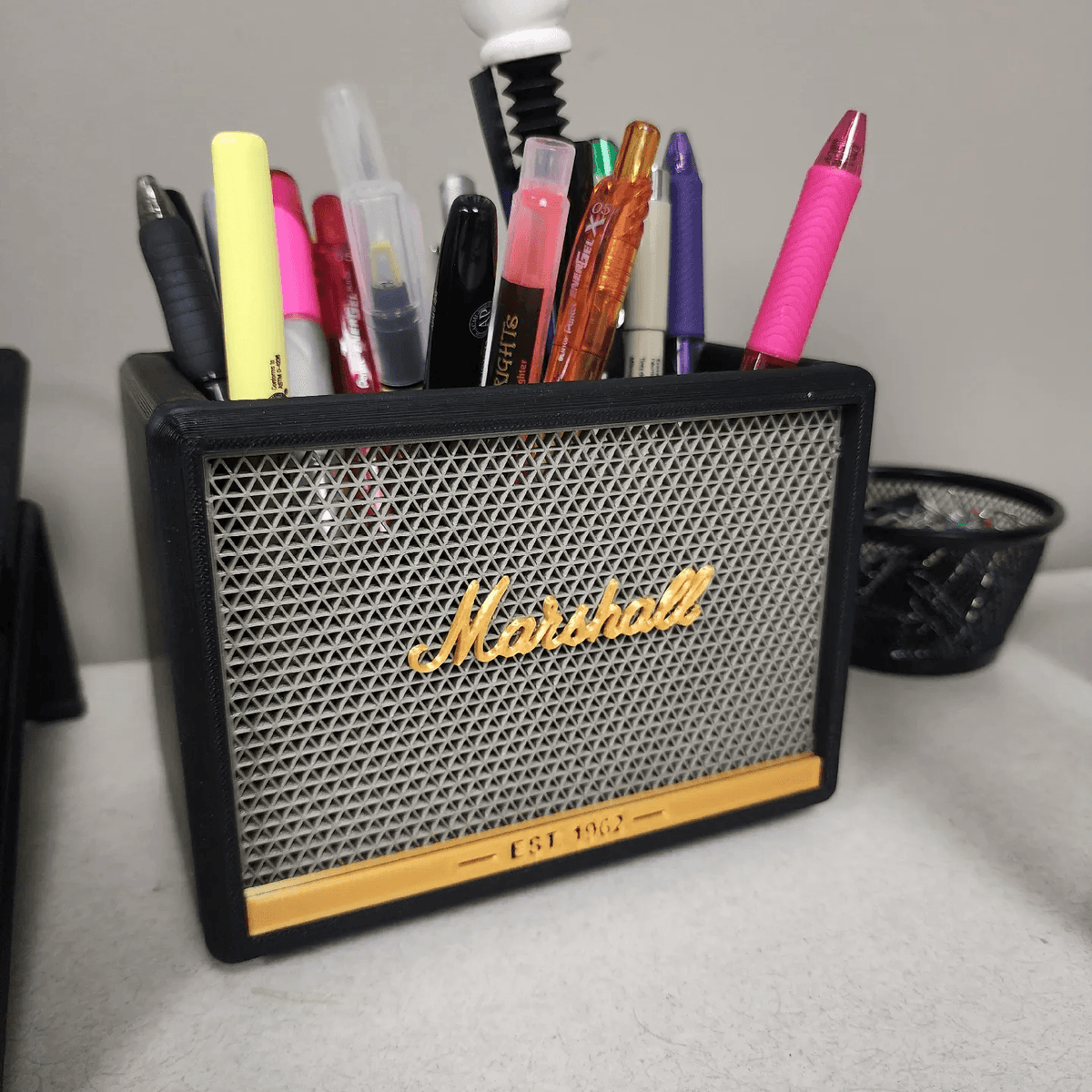Marshall-Inspired Speaker Desk Pencil Holder